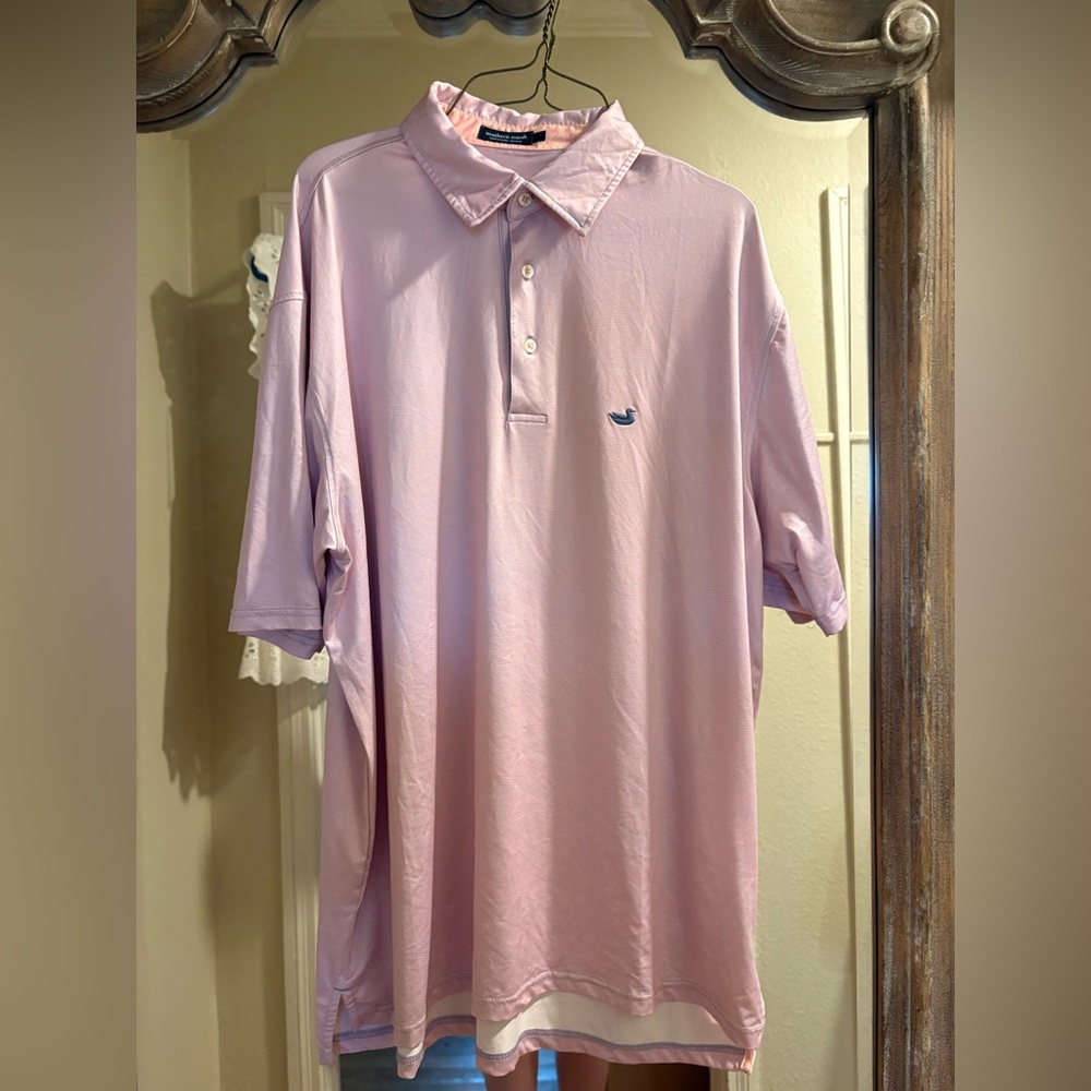Men's Light Pink Southern Marsh Collard Shirt